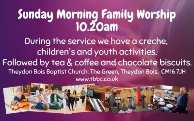 Family Worship Sunday Morning 10.20am